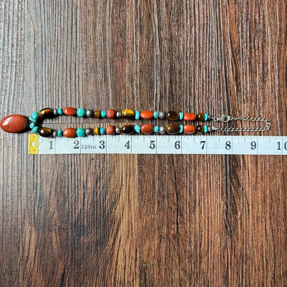 Vintage Carnelian Gemstone Necklace by Carolyn Pollack Sterling Silver Southwest - Picture 14 of 14